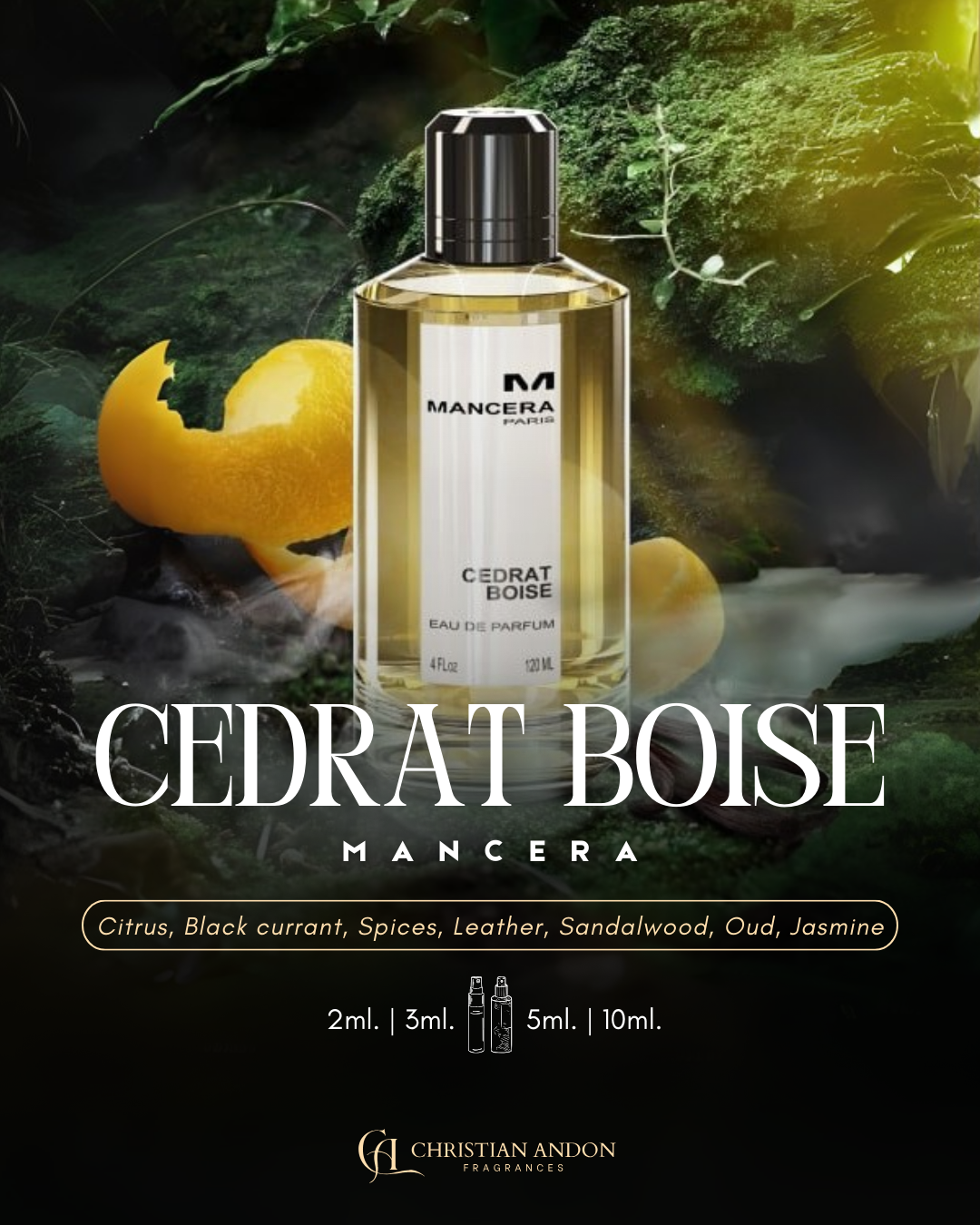 CA Fragrances Mancera Cedrat Boise